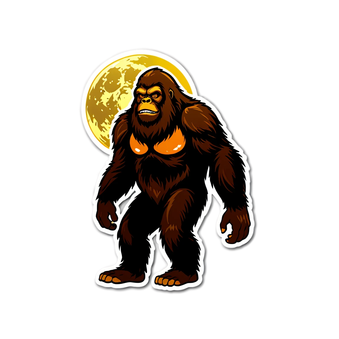 Sasquatch with the moon, Sasquatch sticker