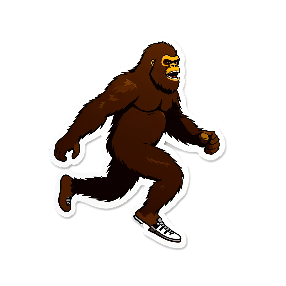 Sasquatch running, Sasquatch sticker