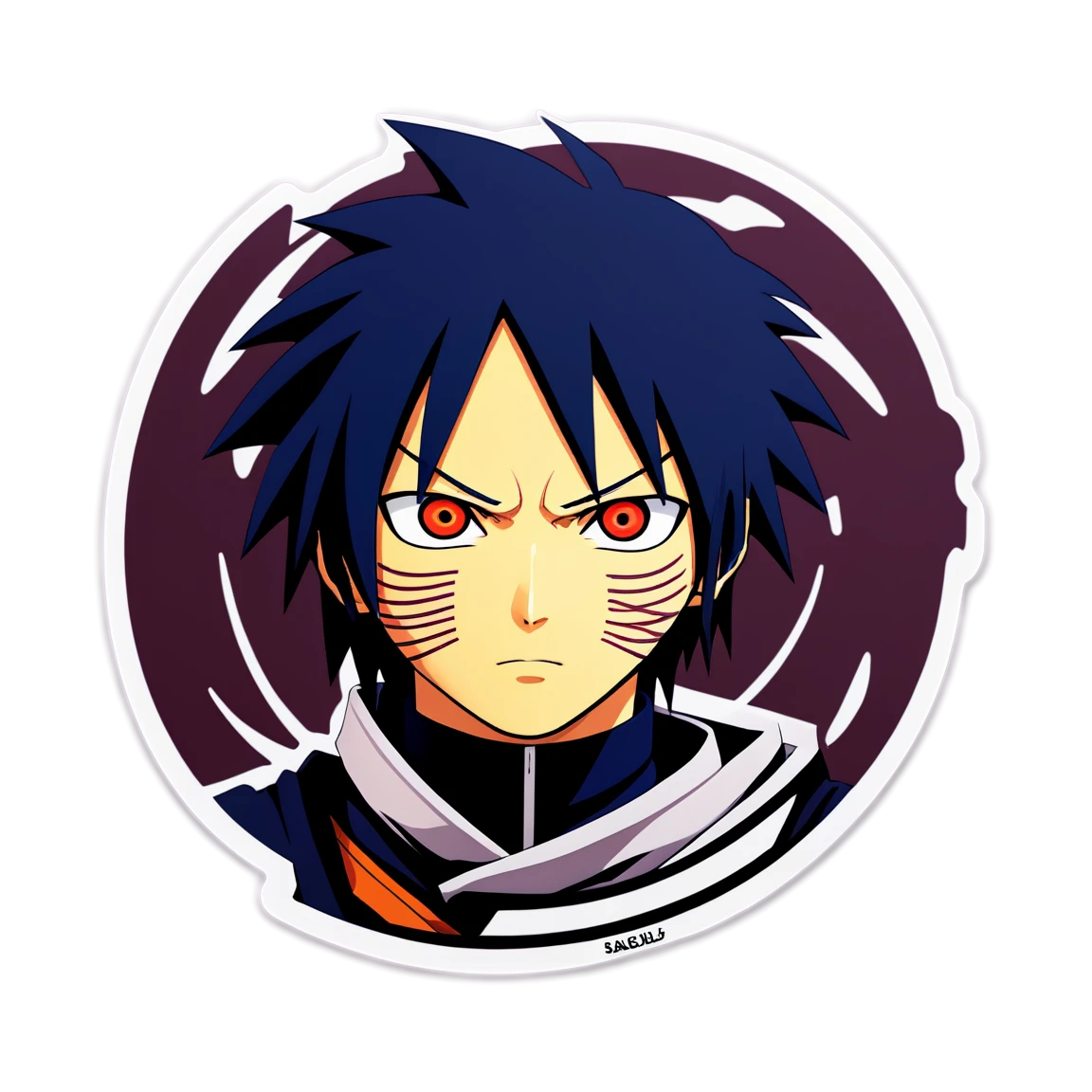 Sasuke with Rinnegan, ninja sticker, Sasuke sticker