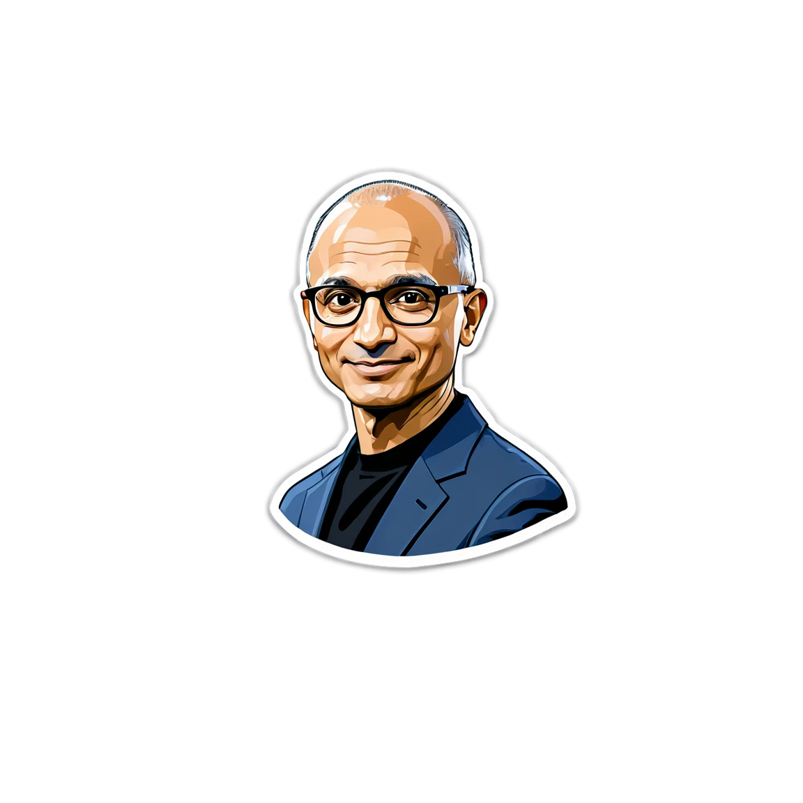 Satya Nadella at a conference, business sticker, Satya Nadella sticker