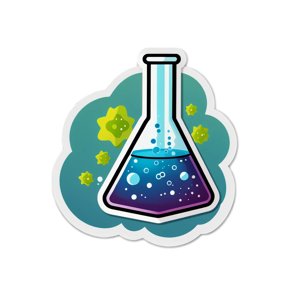 Science experiment, science sticker