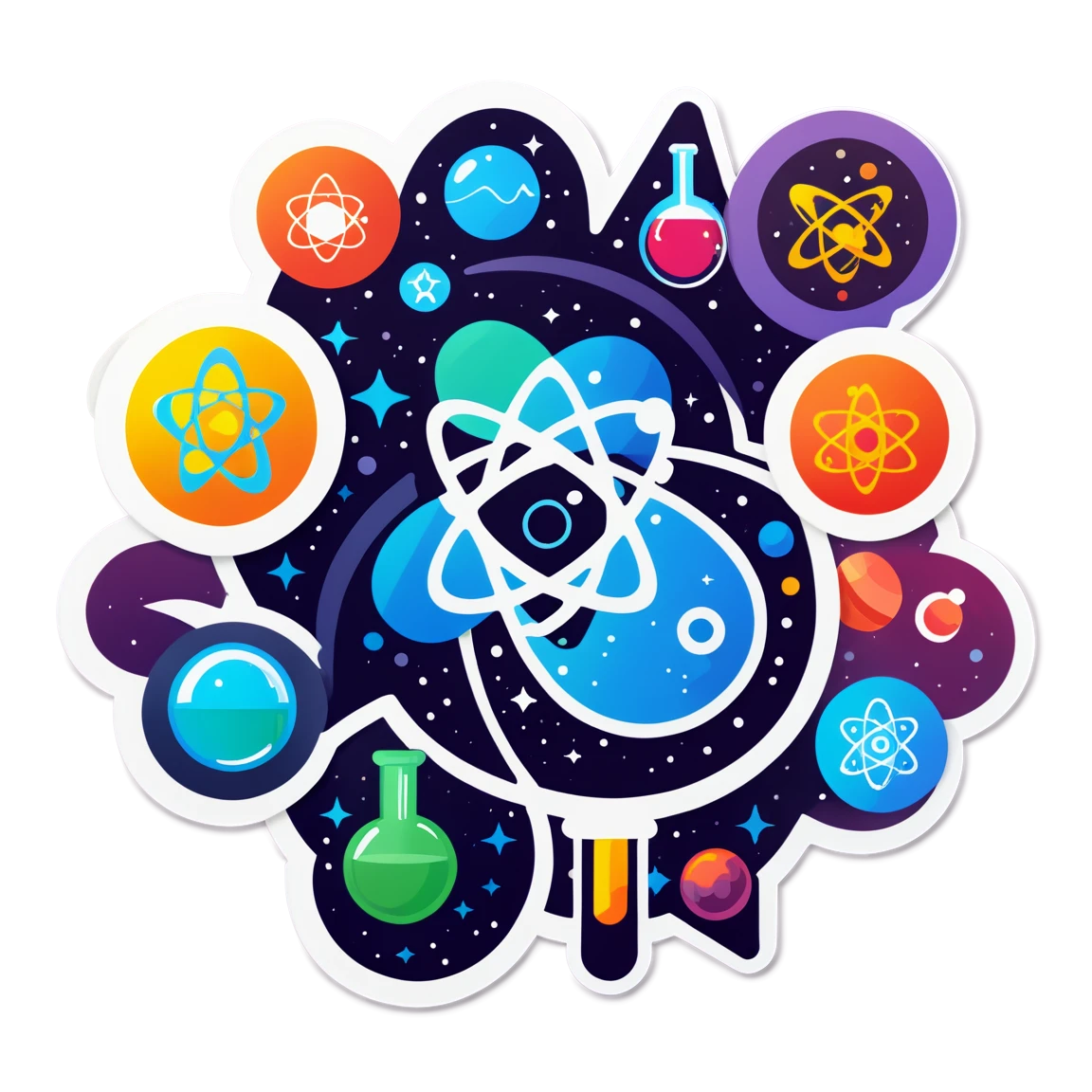 Science symbols, science sticker