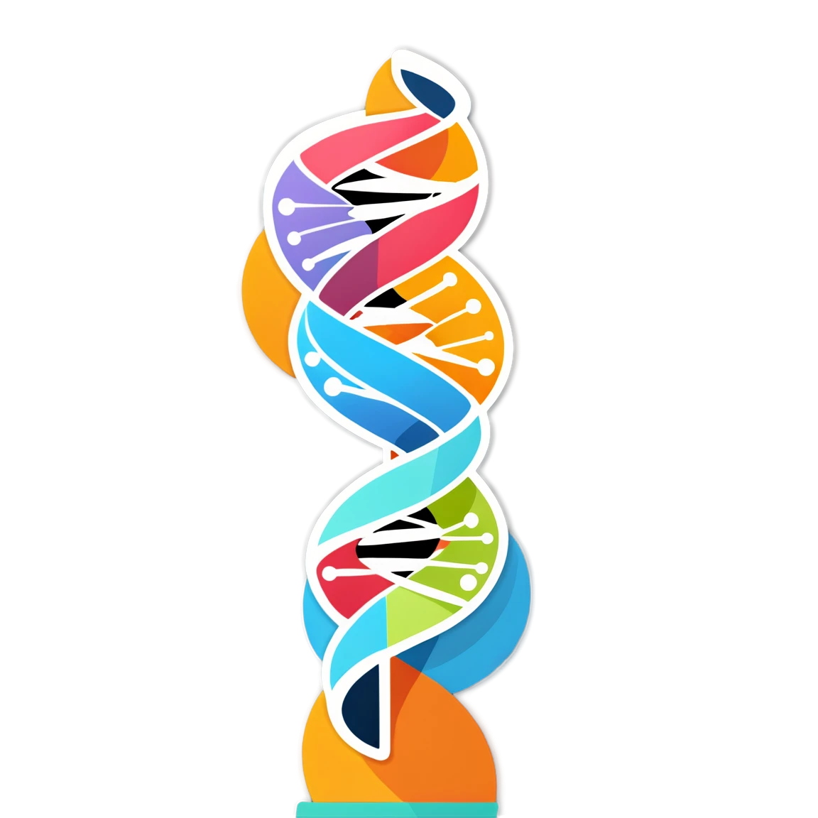 Biology DNA structure, science sticker