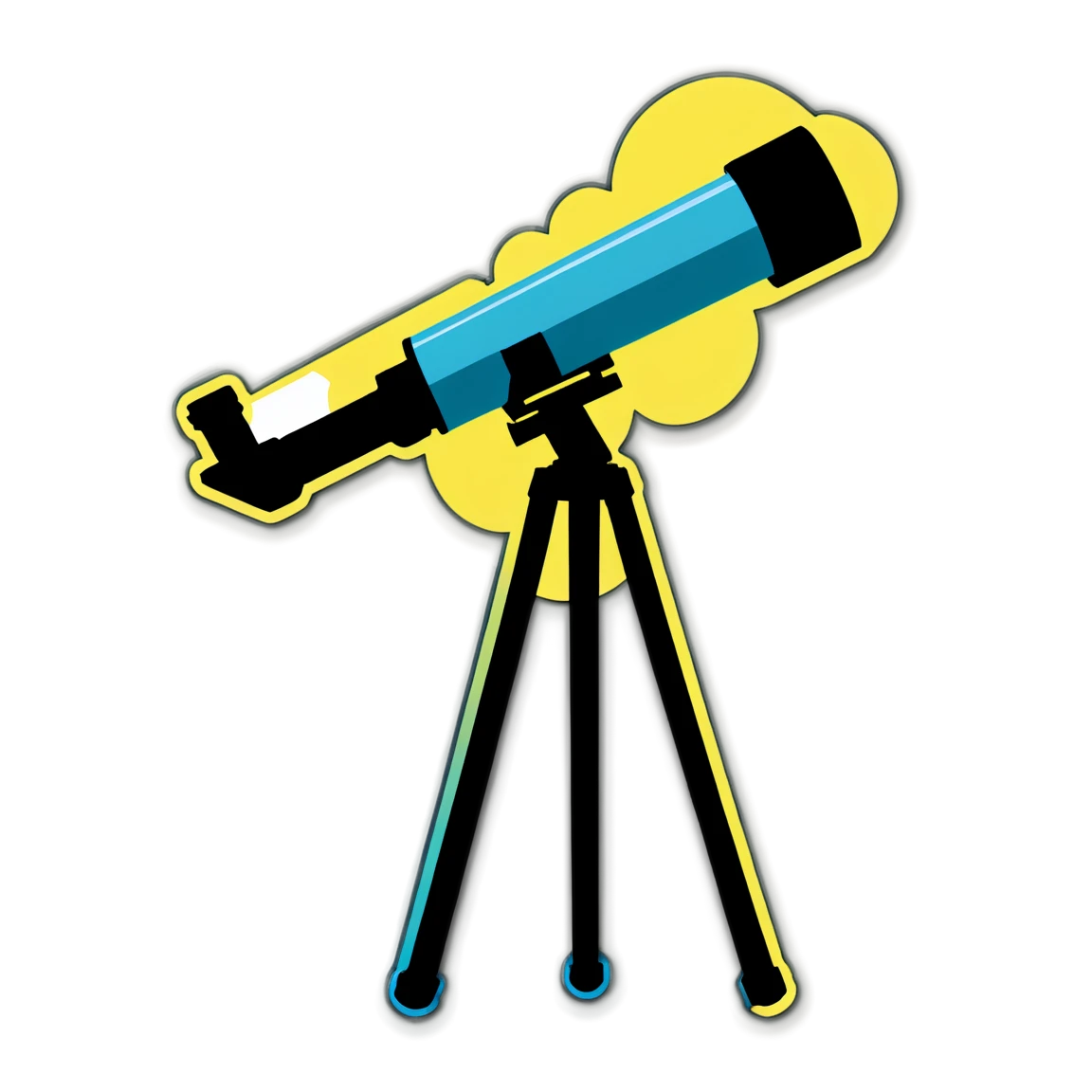 Astronomy telescope, science sticker