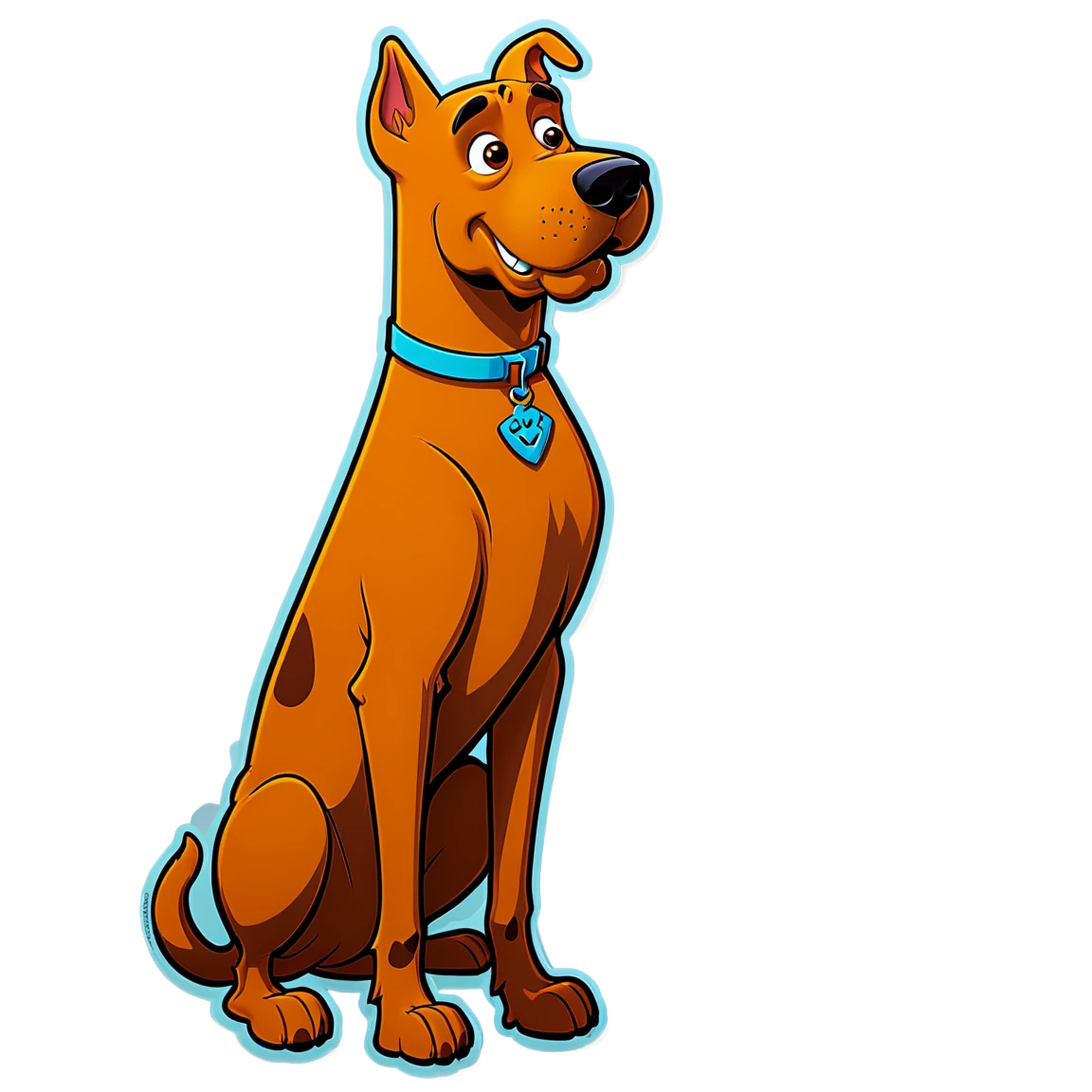 Scooby-Doo wearing a collar, Scooby-Doo sticker