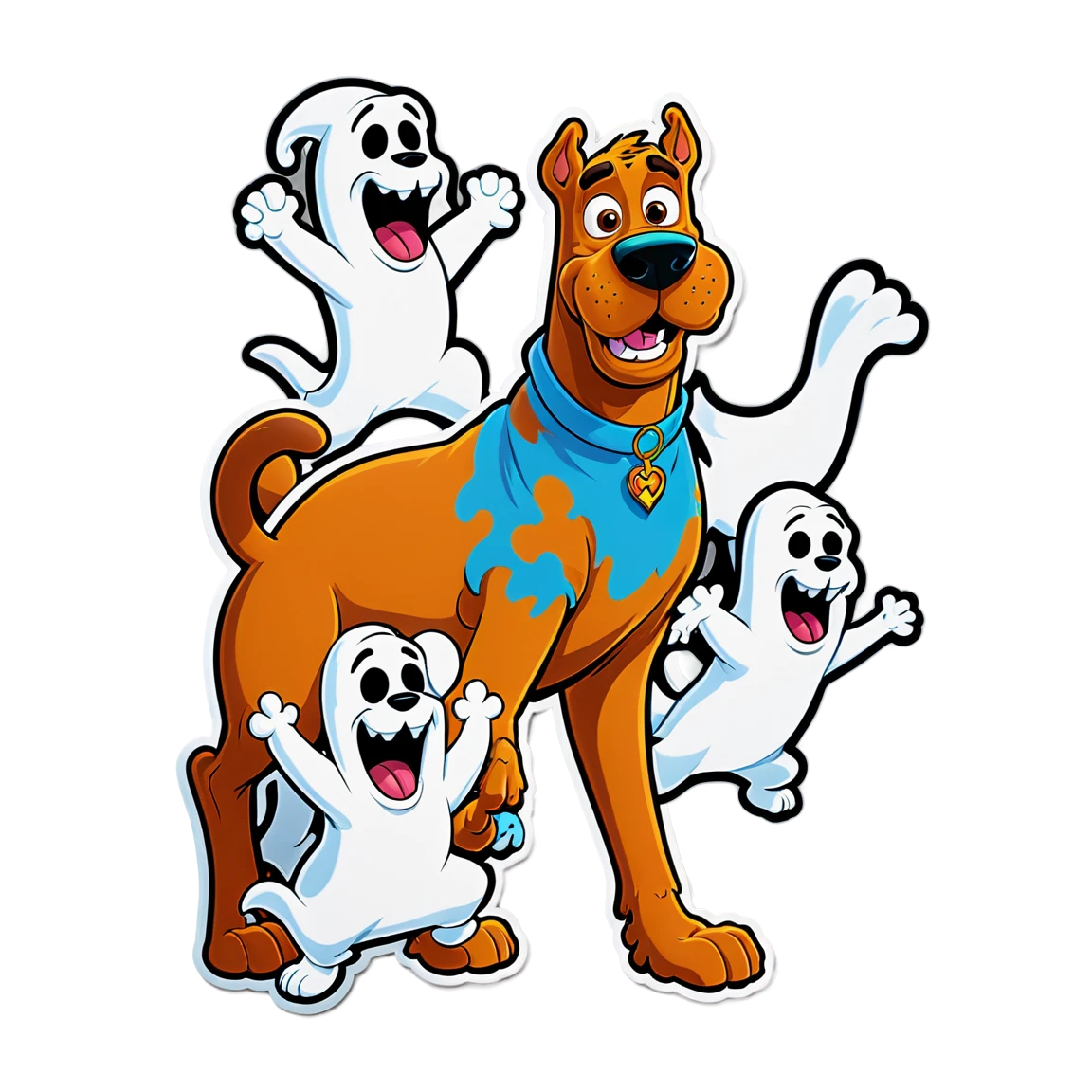 Scooby-Doo with ghosts, Scooby-Doo sticker