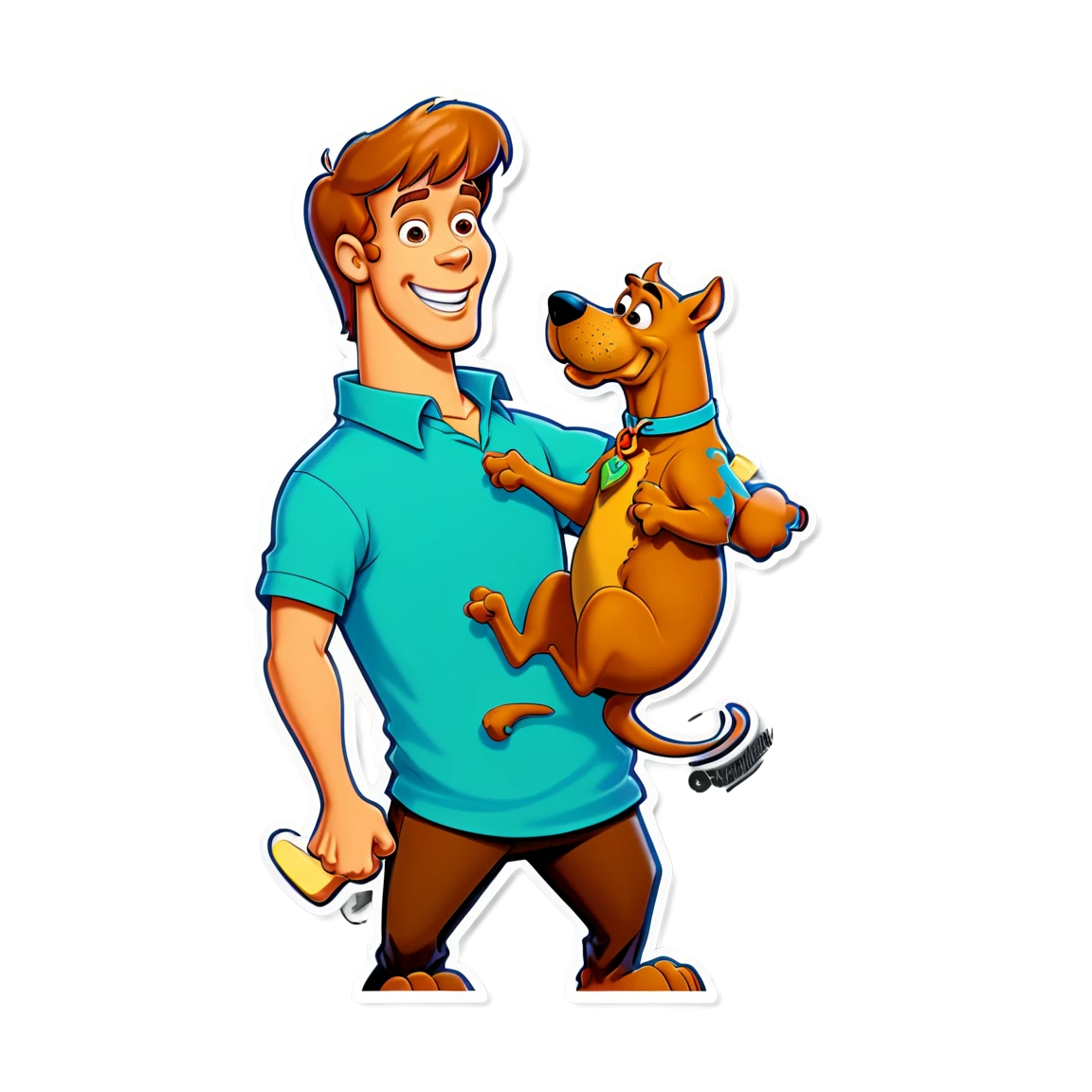 Scooby-Doo holding a Scooby Snack, Scooby-Doo sticker