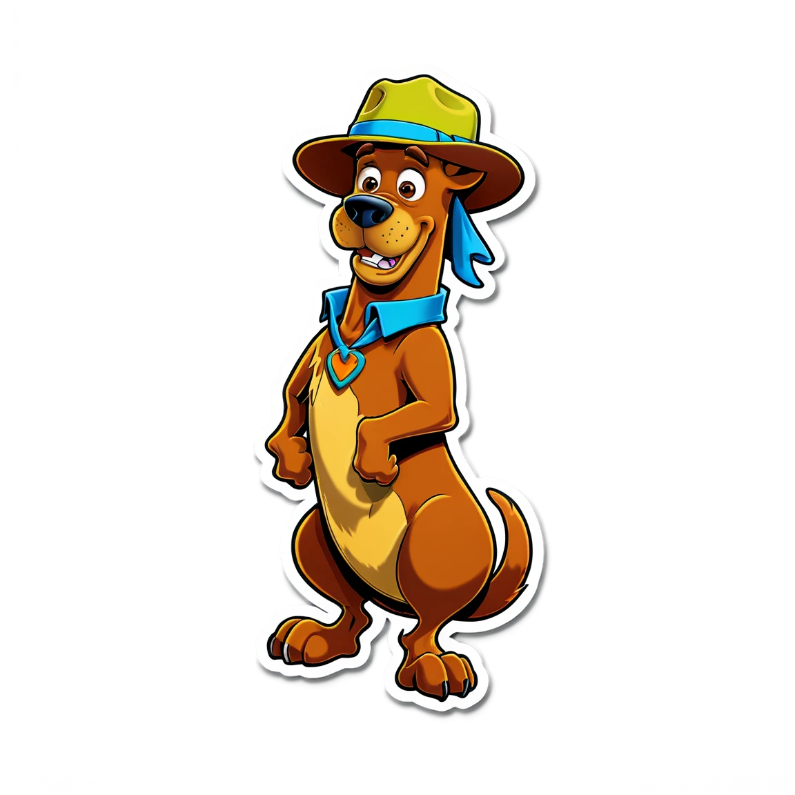 Scooby-Doo wearing a detective hat, Scooby-Doo sticker