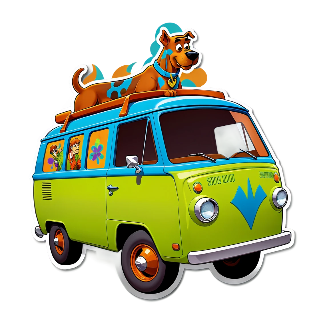 Scooby-Doo in the Mystery Machine, Scooby-Doo sticker