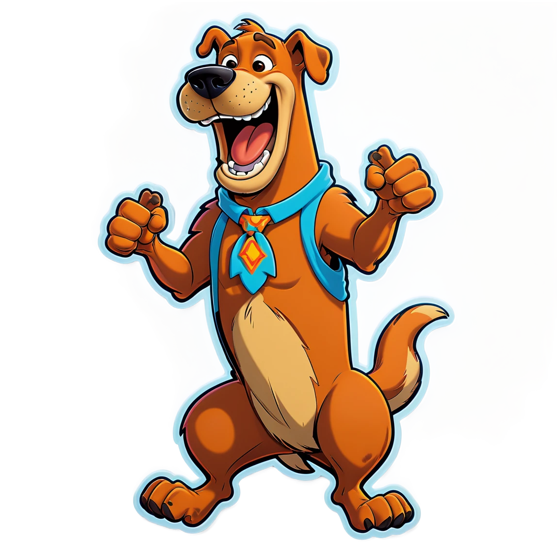 Scooby-Doo laughing, Scooby-Doo sticker