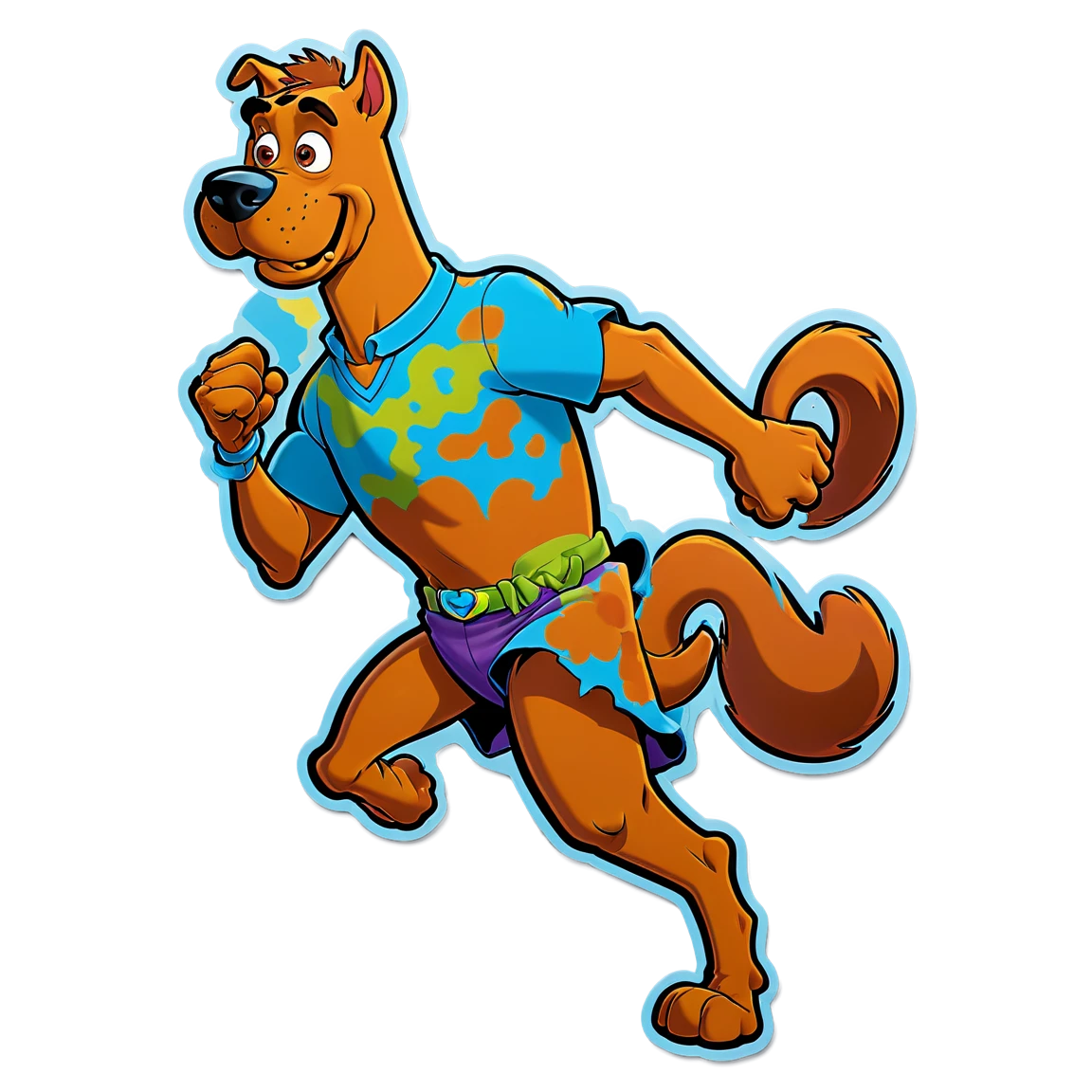 Scooby-Doo running, Scooby-Doo sticker