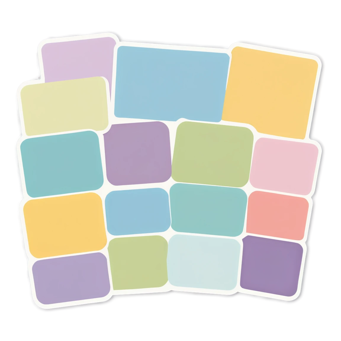 Pastel-colored scrapbook sticker