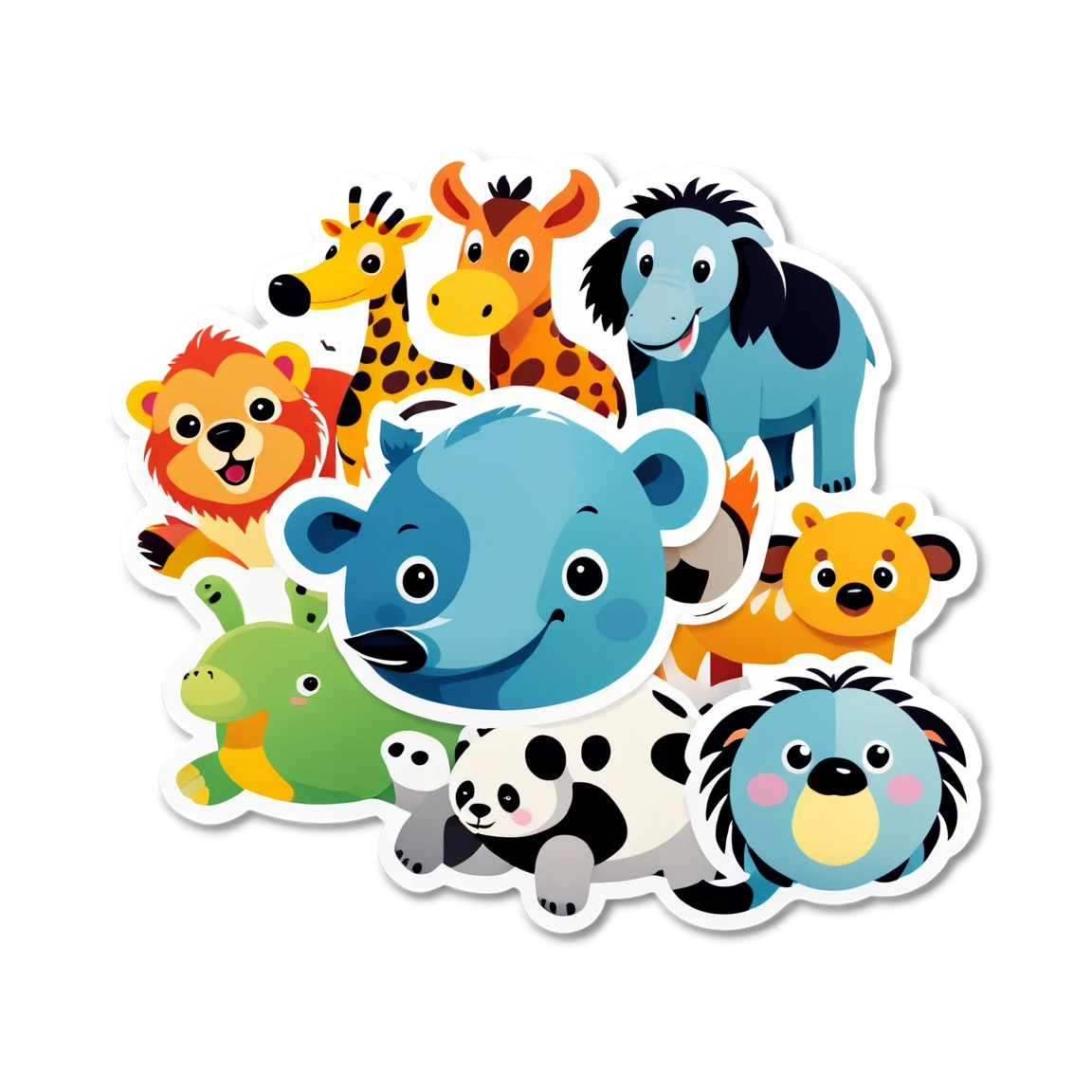 Scrapbook sticker of animals