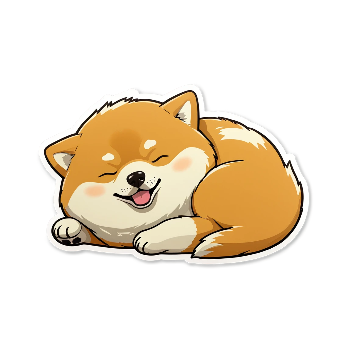 Shiba Inu sleeping, dog sticker, Shiba Inu sticker