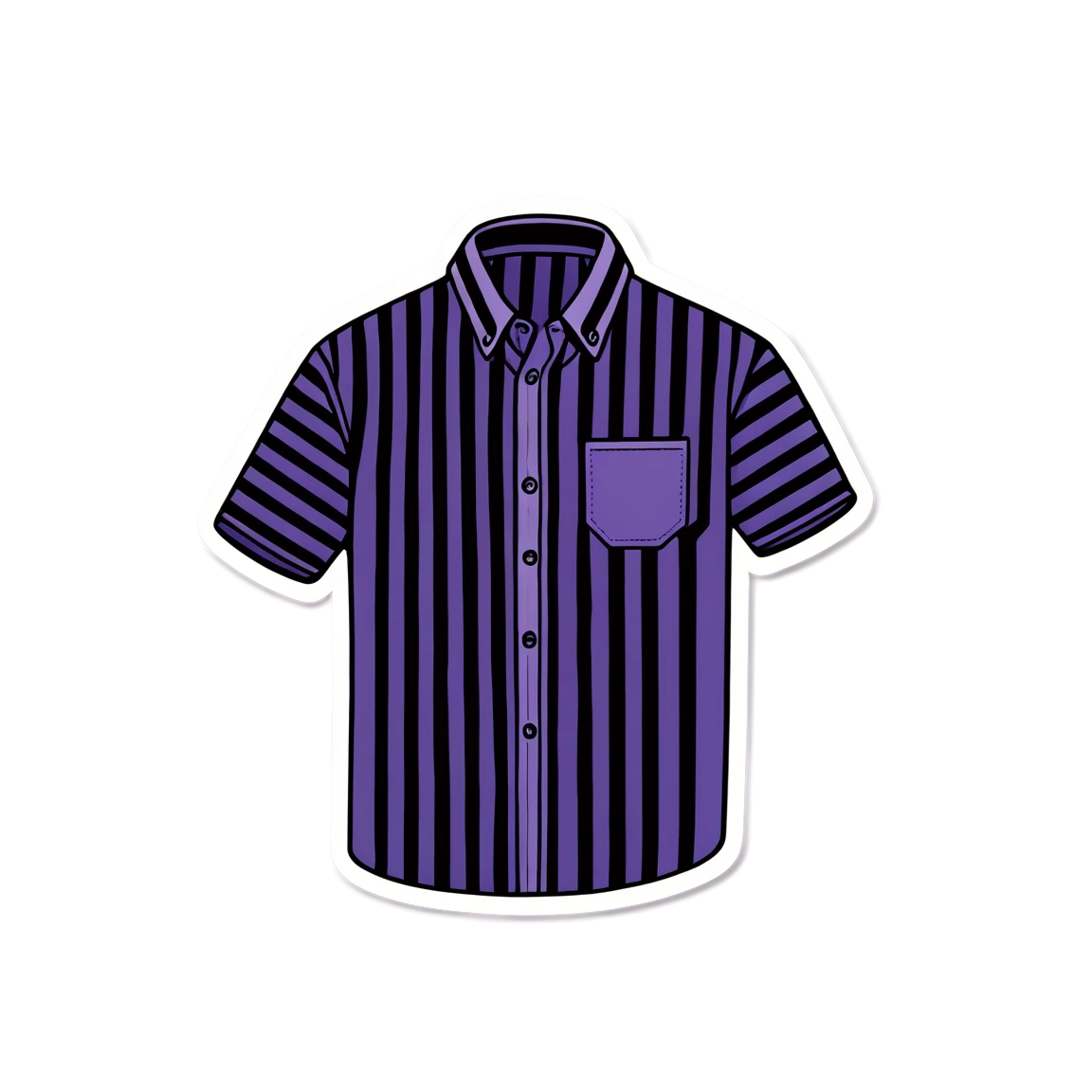 Striped shirt, shirt sticker