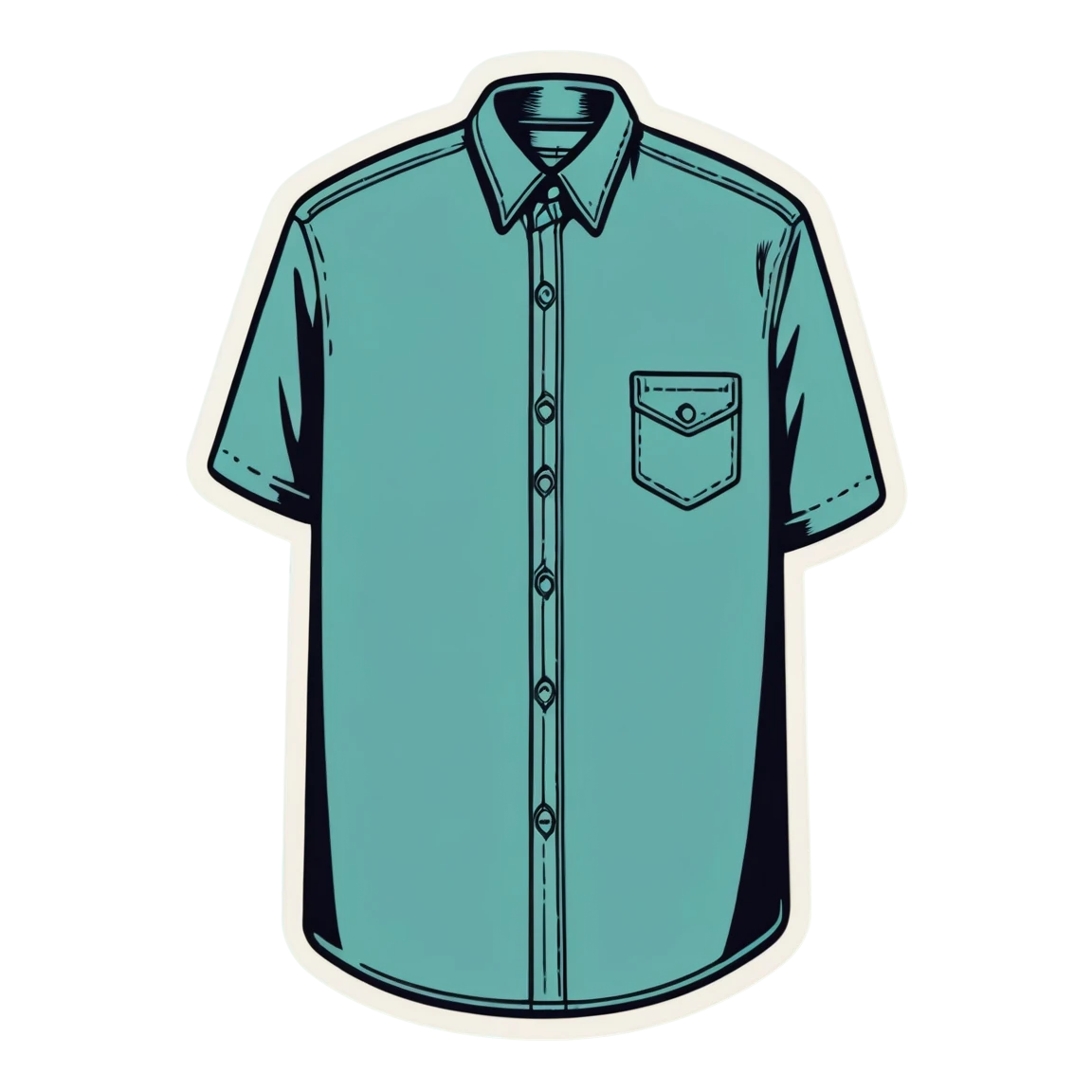 Vintage shirt, shirt sticker