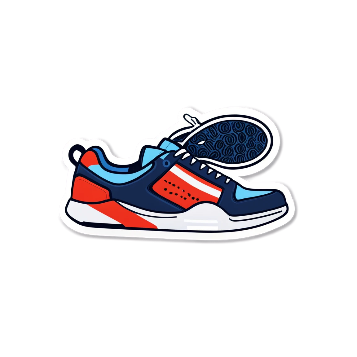 Shoe sticker, sporty sneaker, shoe sticker