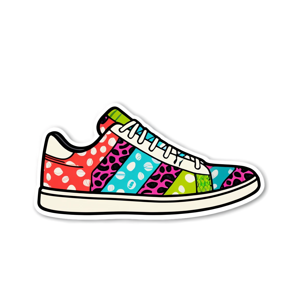 Shoe sticker, patterned sneaker, shoe sticker