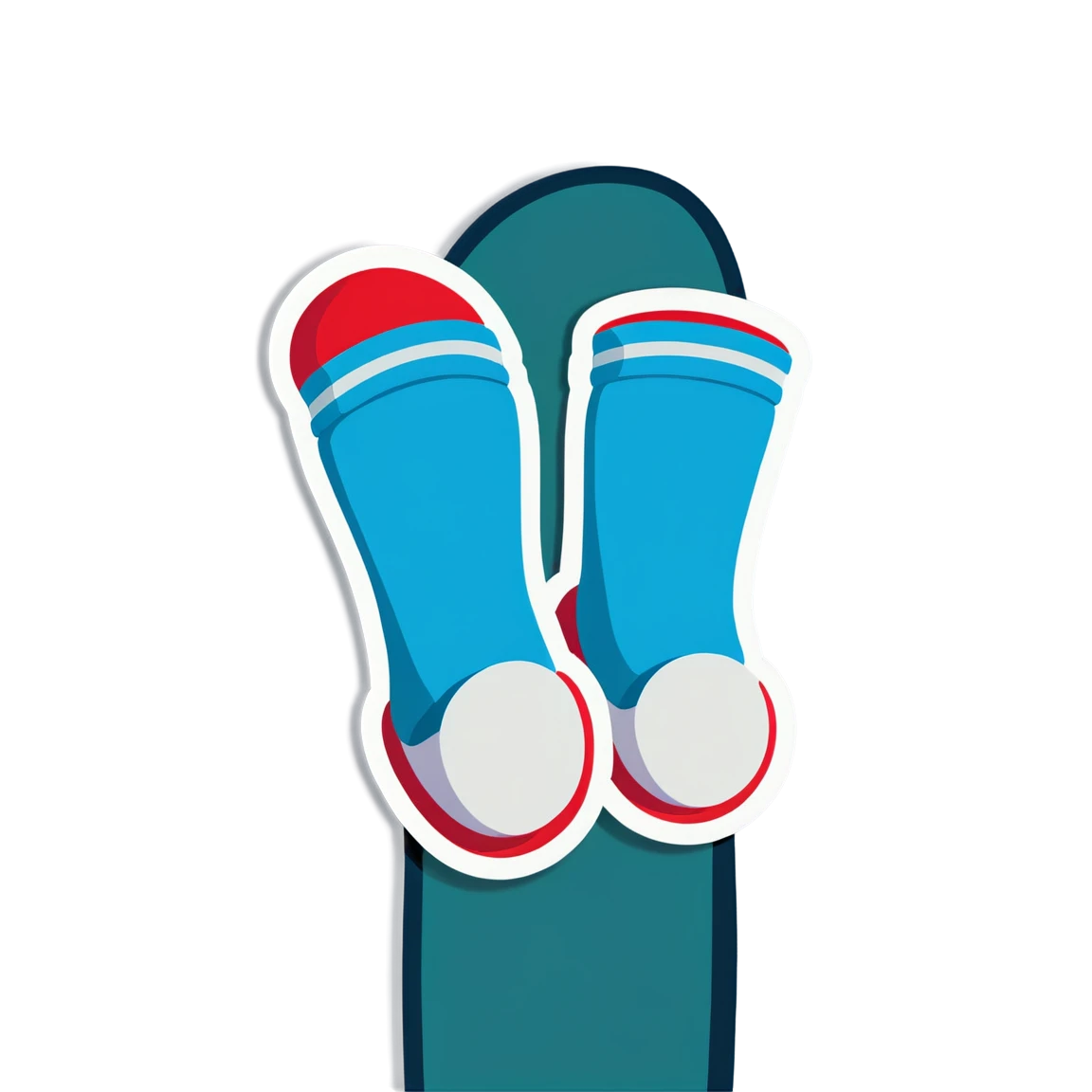 Shoe sticker, with socks, shoe sticker