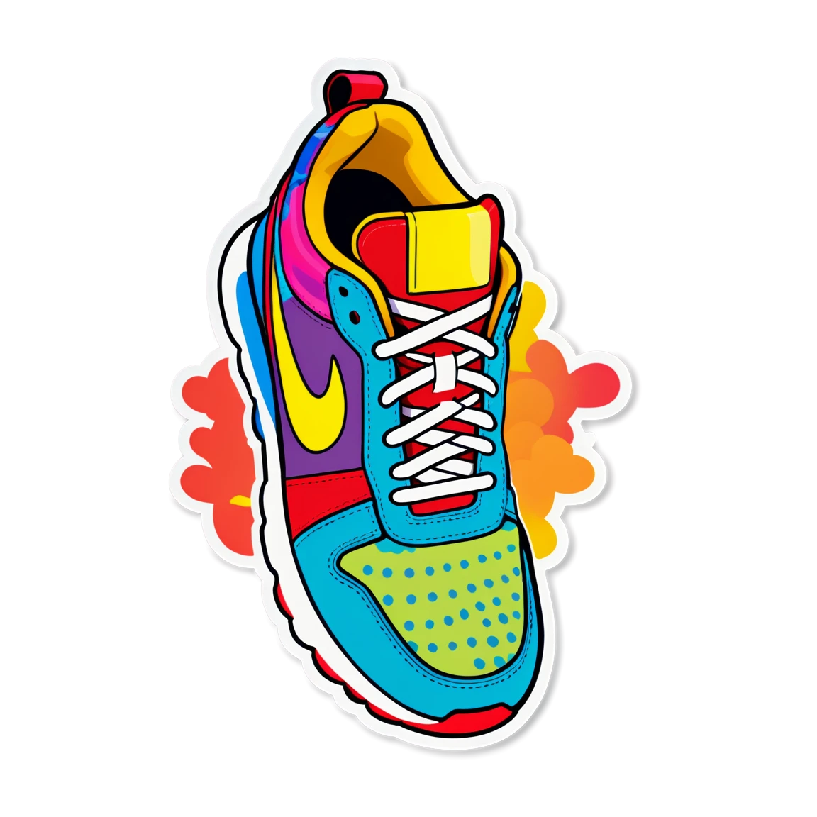 Shoe sticker, colorful sneaker, shoe sticker