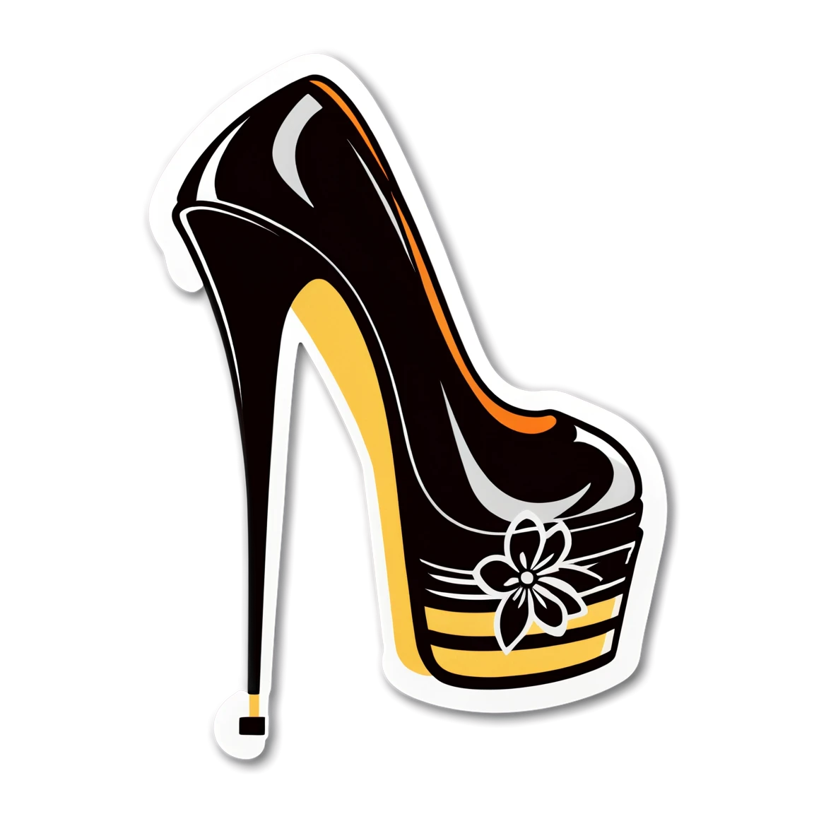 Shoe sticker, high heel, shoe sticker