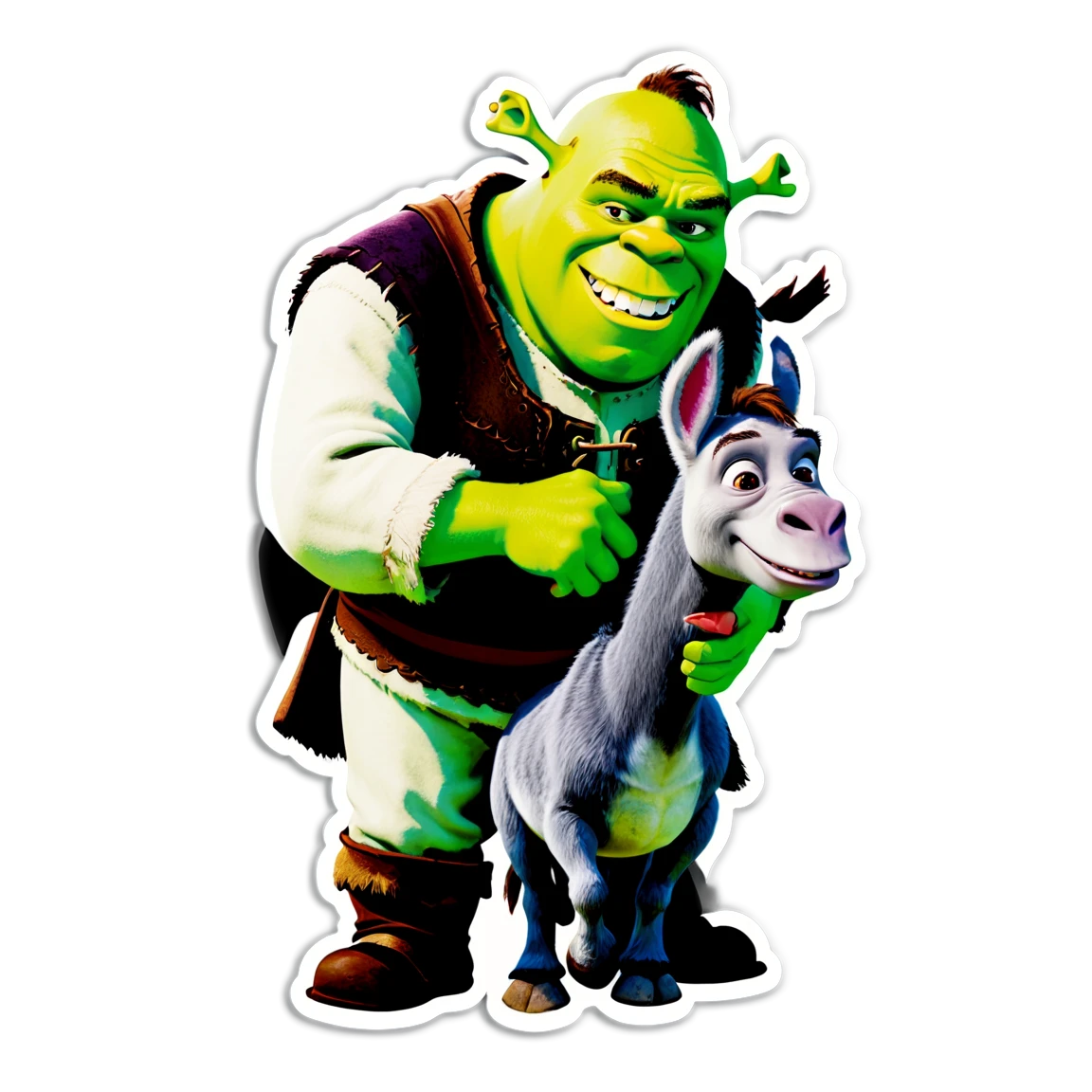 Shrek with donkey, Shrek sticker