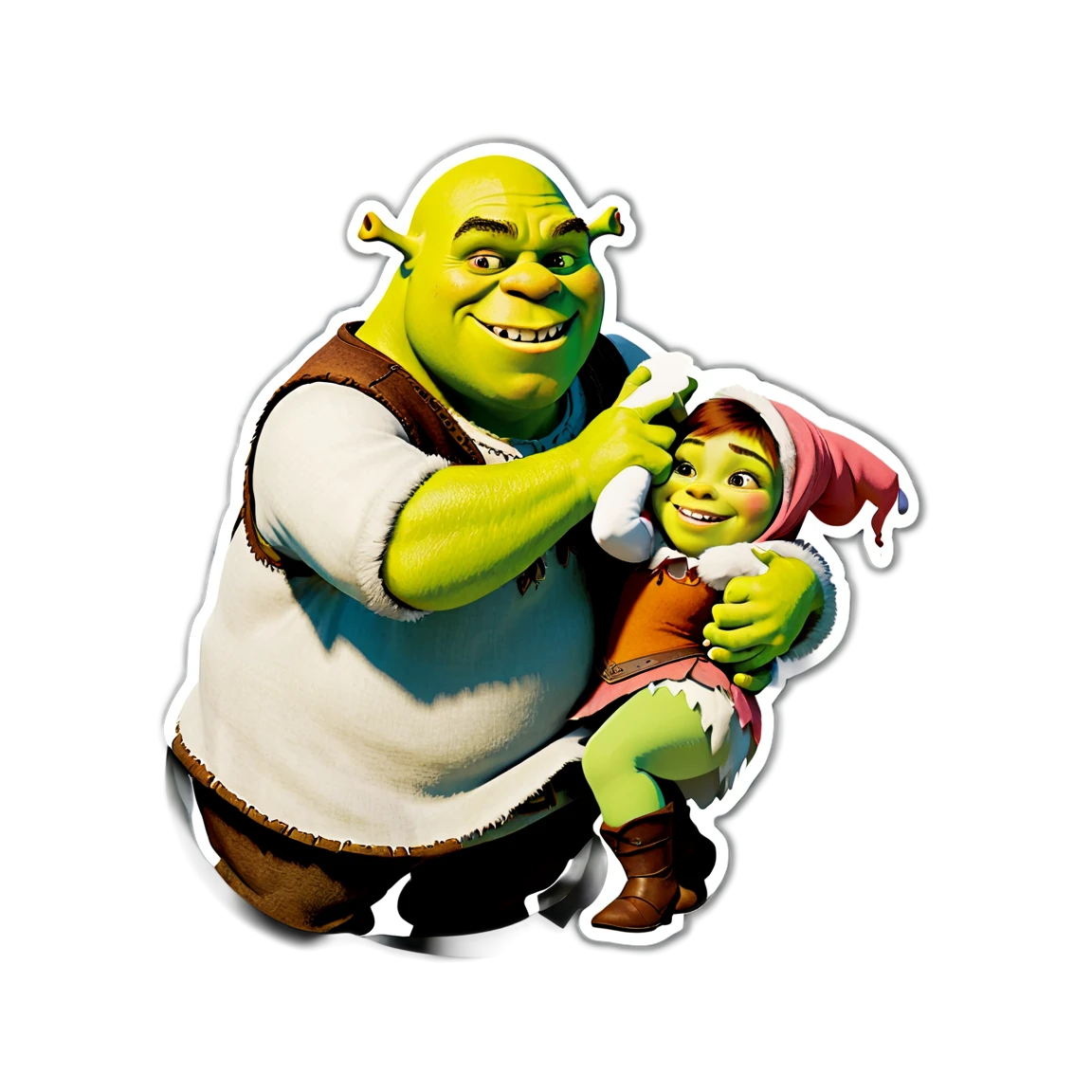 Shrek with Fiona, Shrek sticker