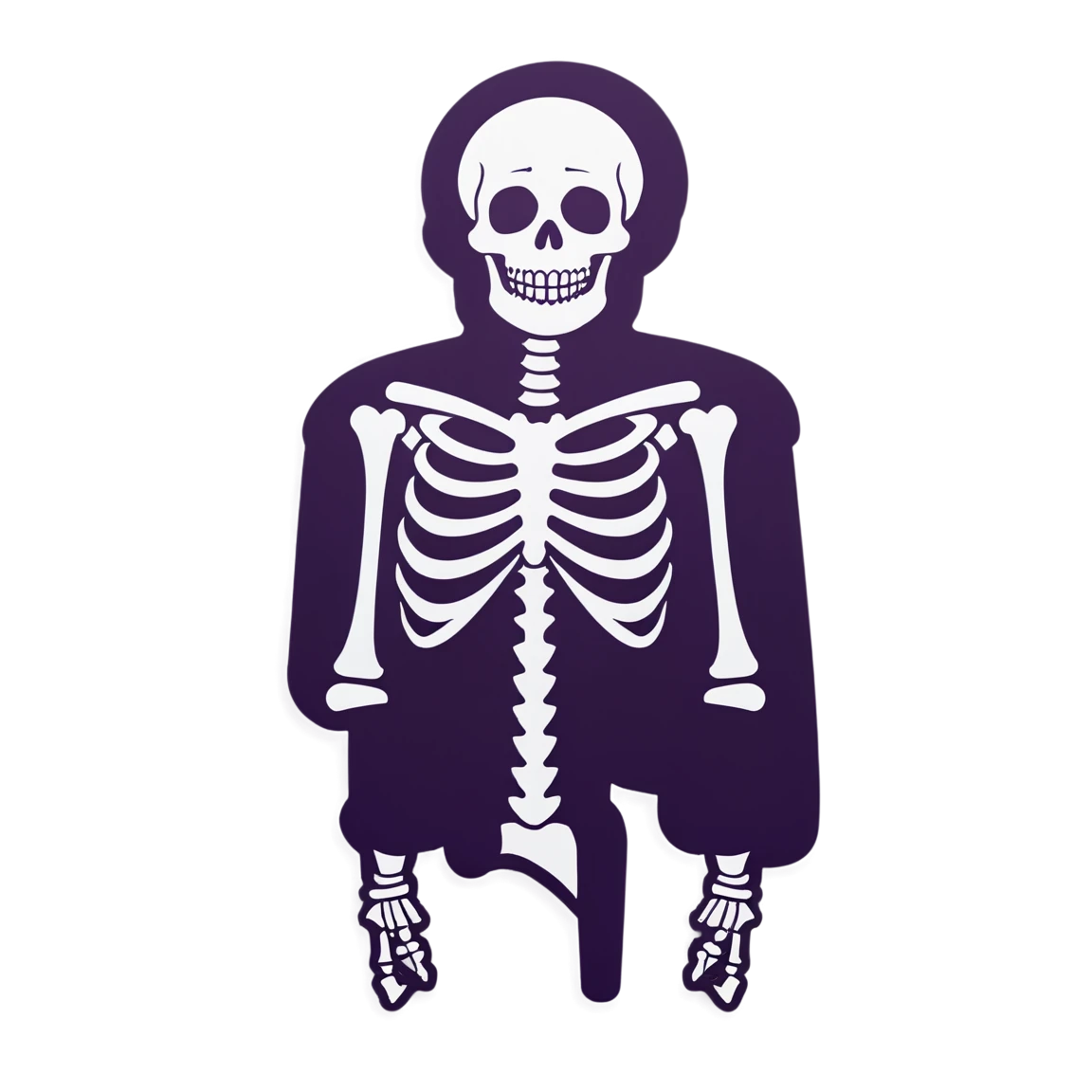 Skeleton at a party, skeleton sticker