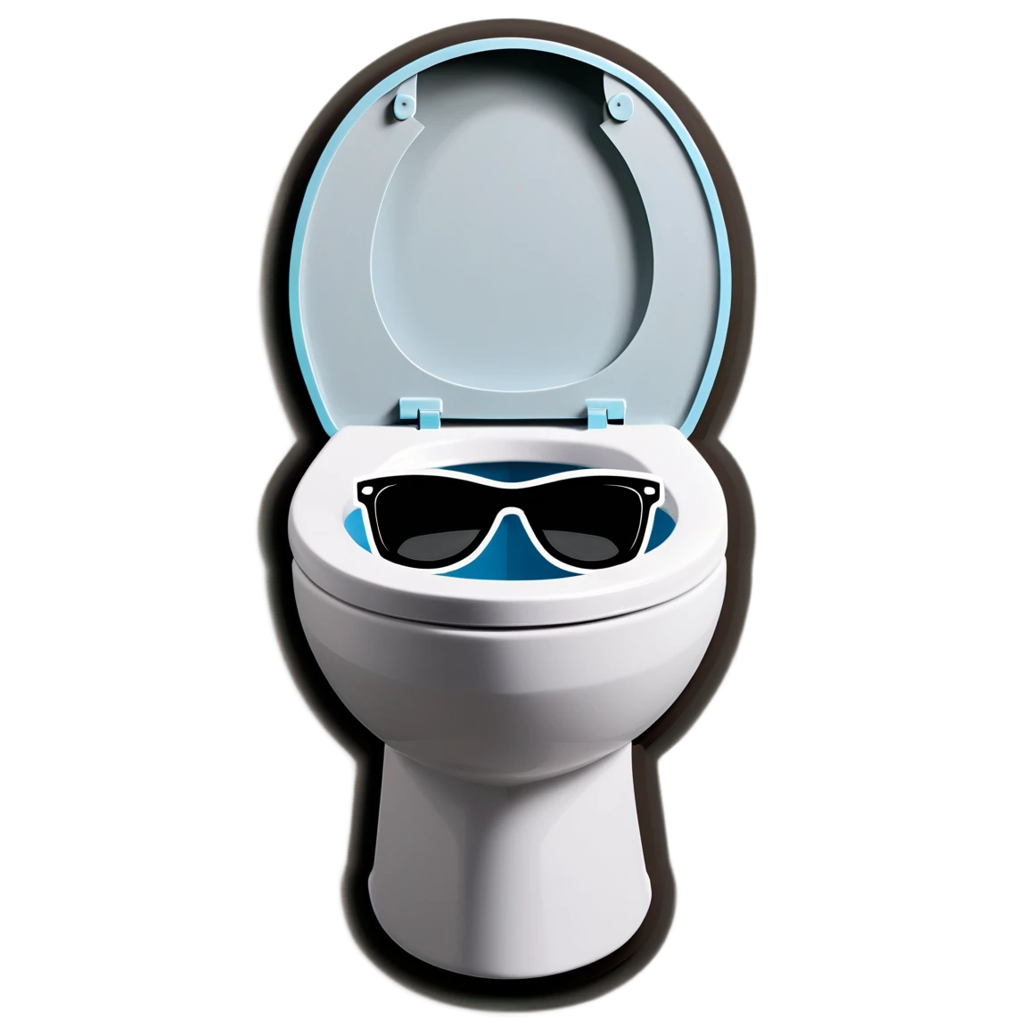 Skibidi Toilet with sunglasses, Skibidi Toilet sticker