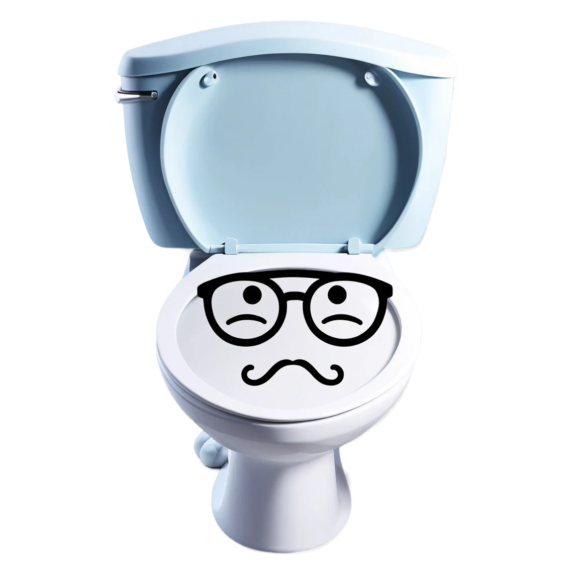 Skibidi Toilet wearing glasses, Skibidi Toilet sticker