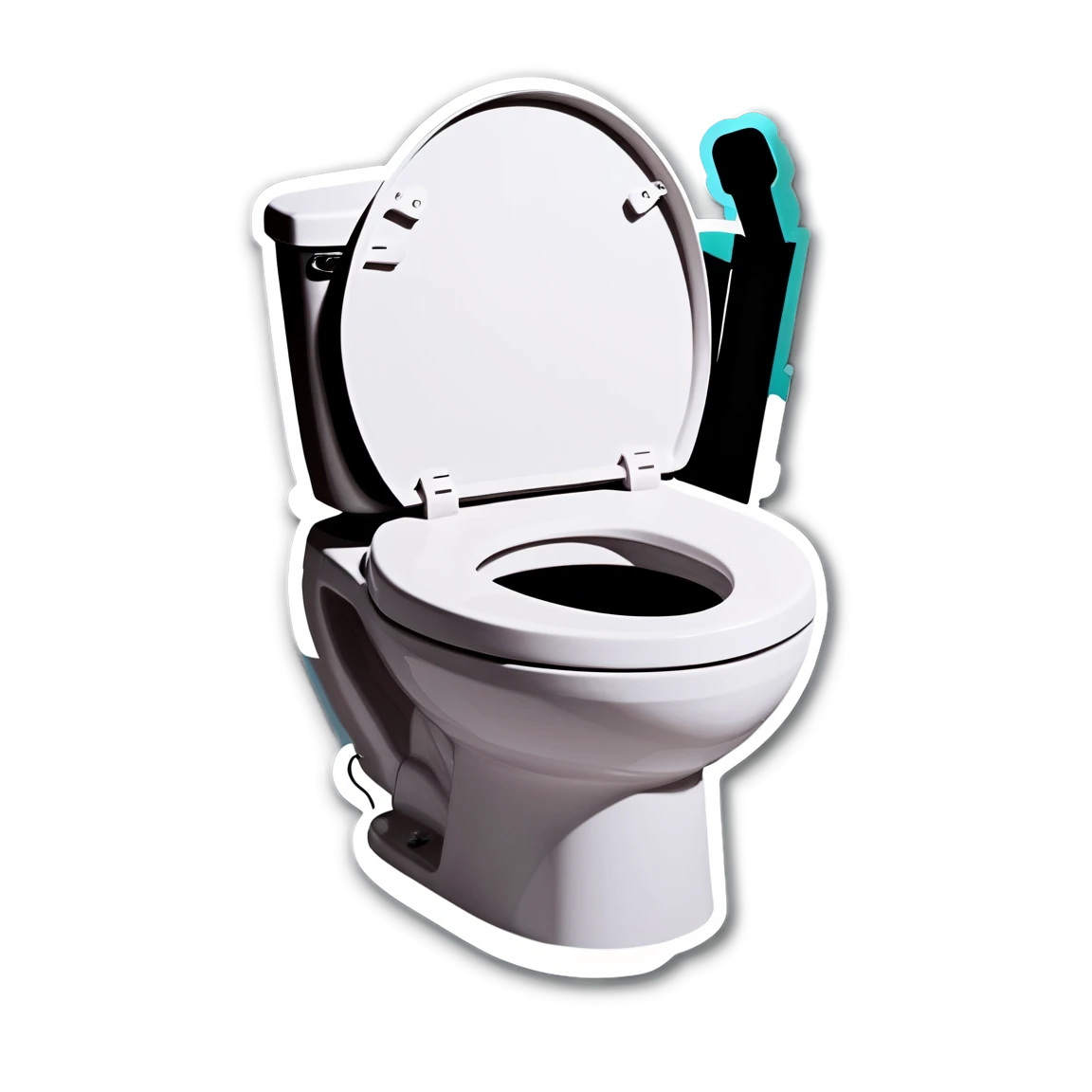 Skibidi Toilet with microphone, Skibidi Toilet sticker