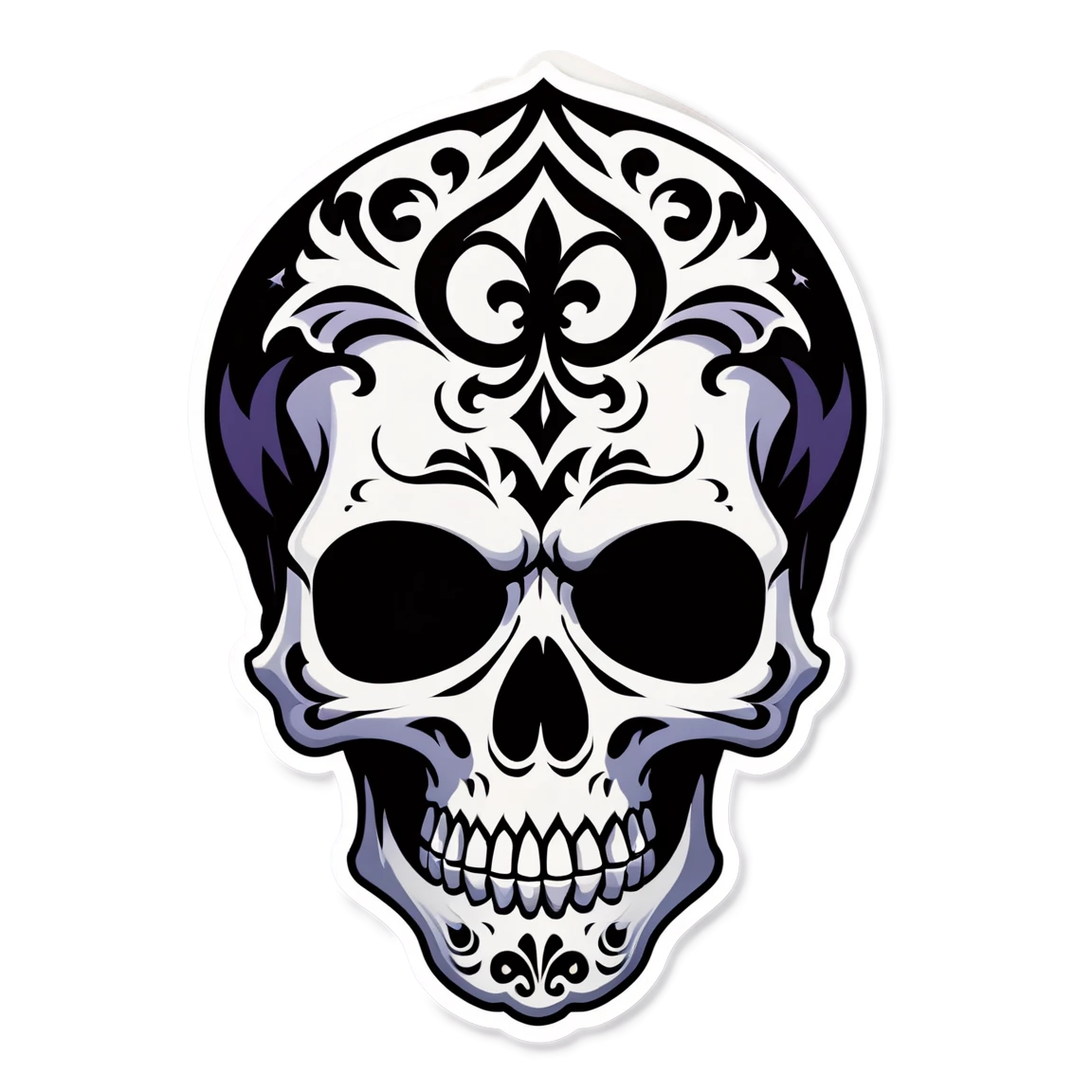 Gothic skull sticker