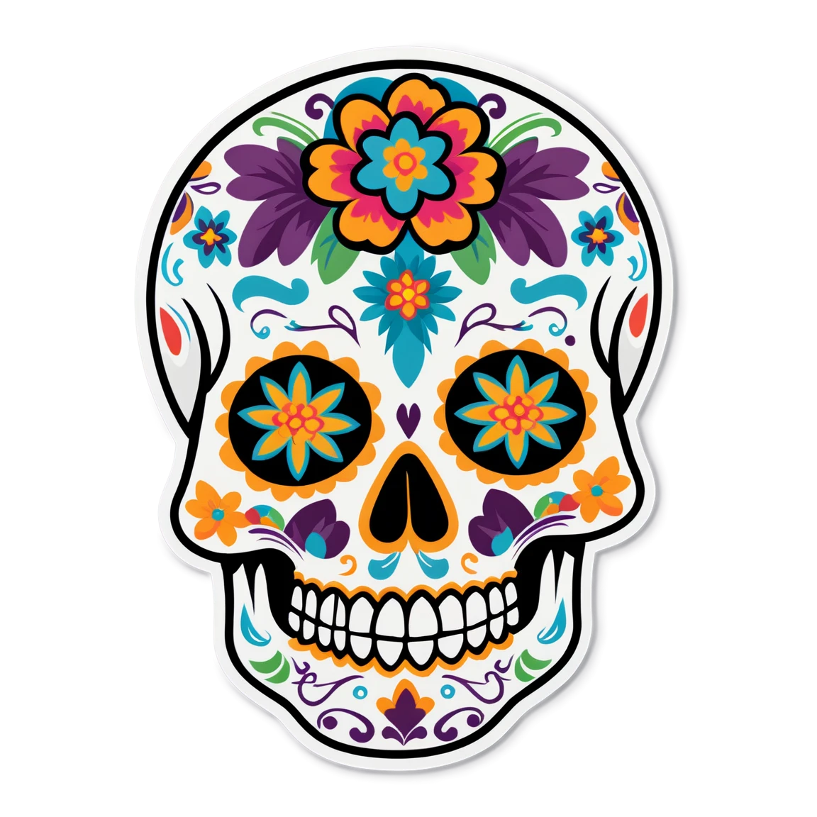 Sugar skull sticker