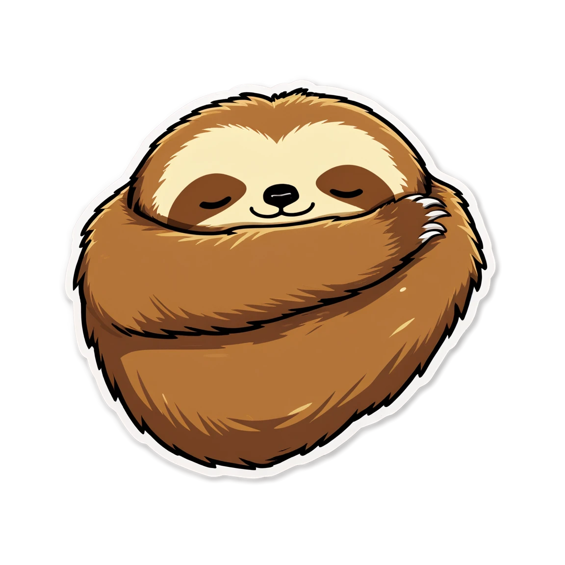 Sleeping sloth, sloth sticker