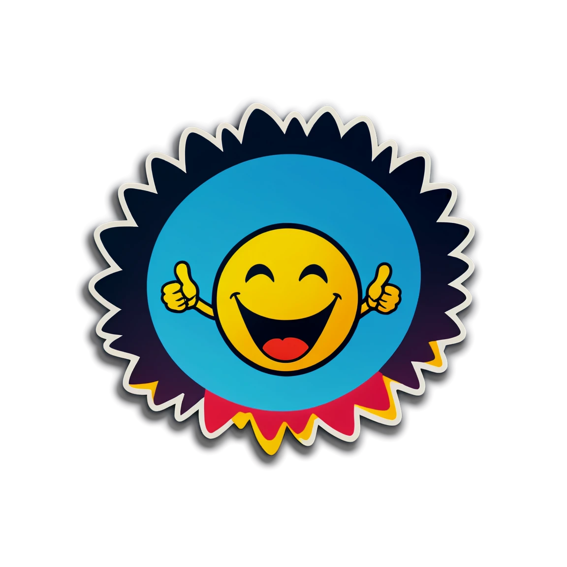 Smiley sticker cheering