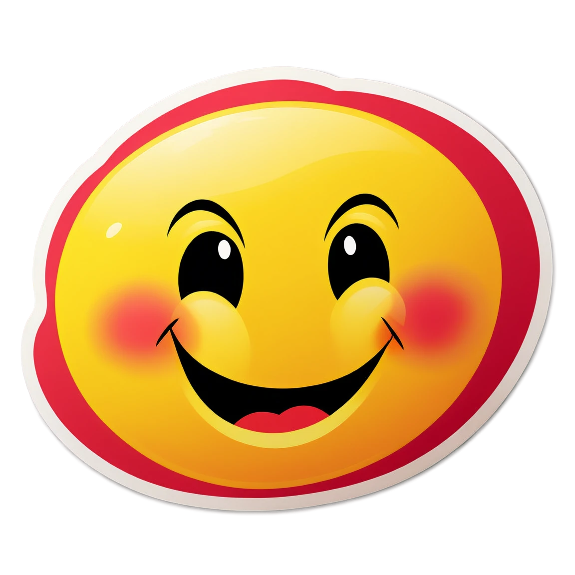 Smiley sticker winking