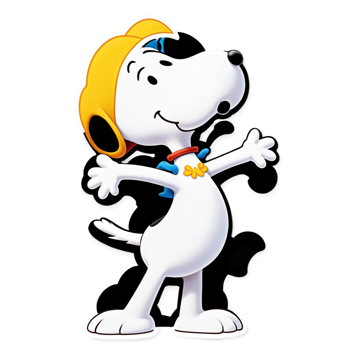 Snoopy with swimsuit, snoopy cartoon sticker, snoopy sticker