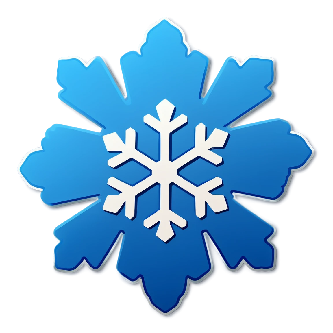 Snowflake in blue, snowflake sticker