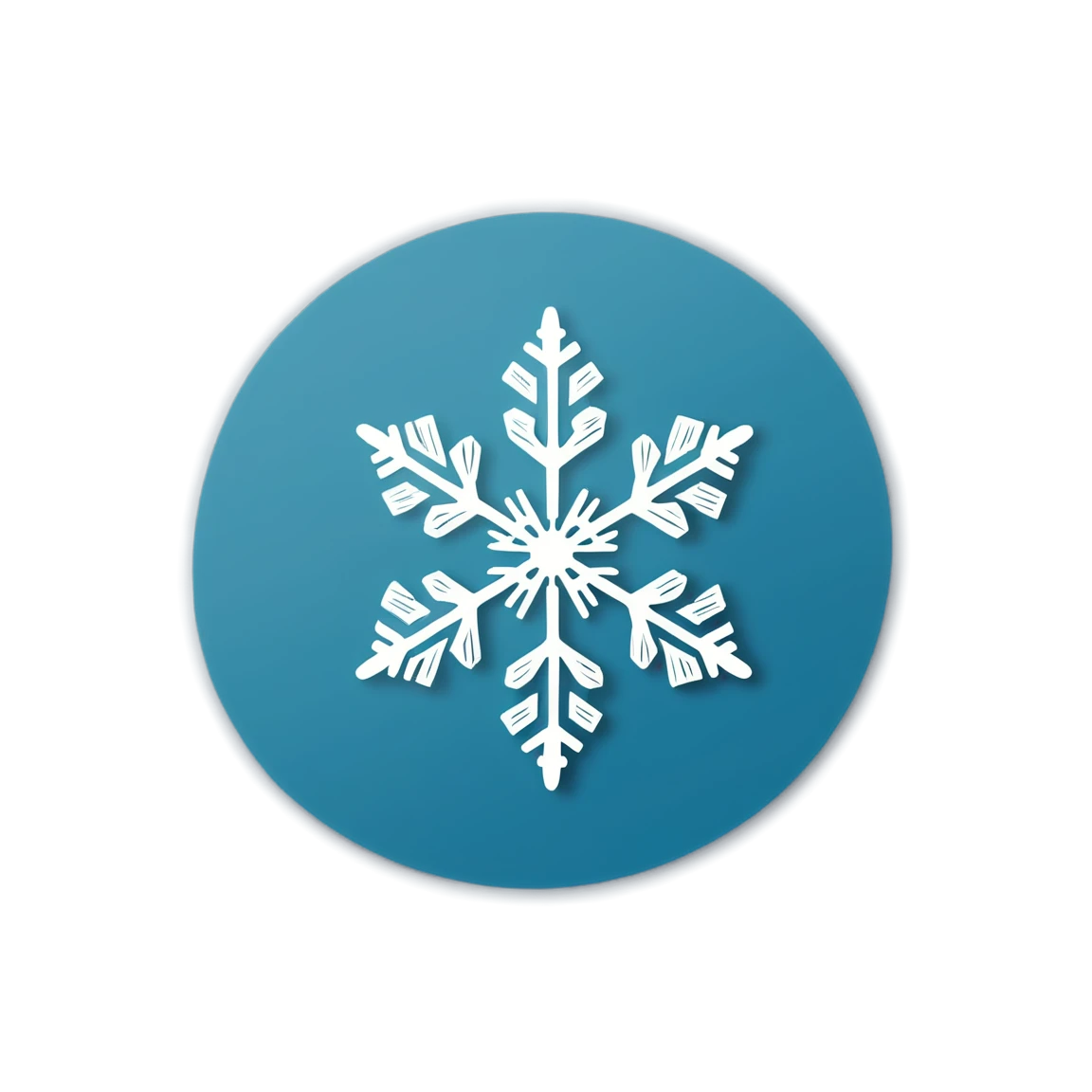 Snowflake on a window, snowflake sticker