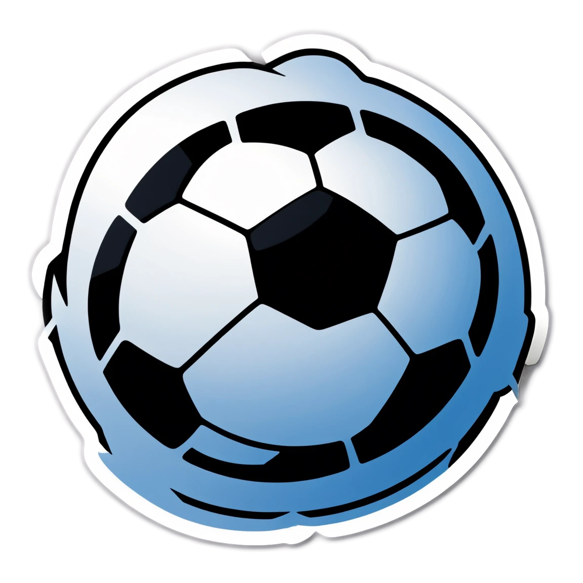 Soccer sticker with a team logo