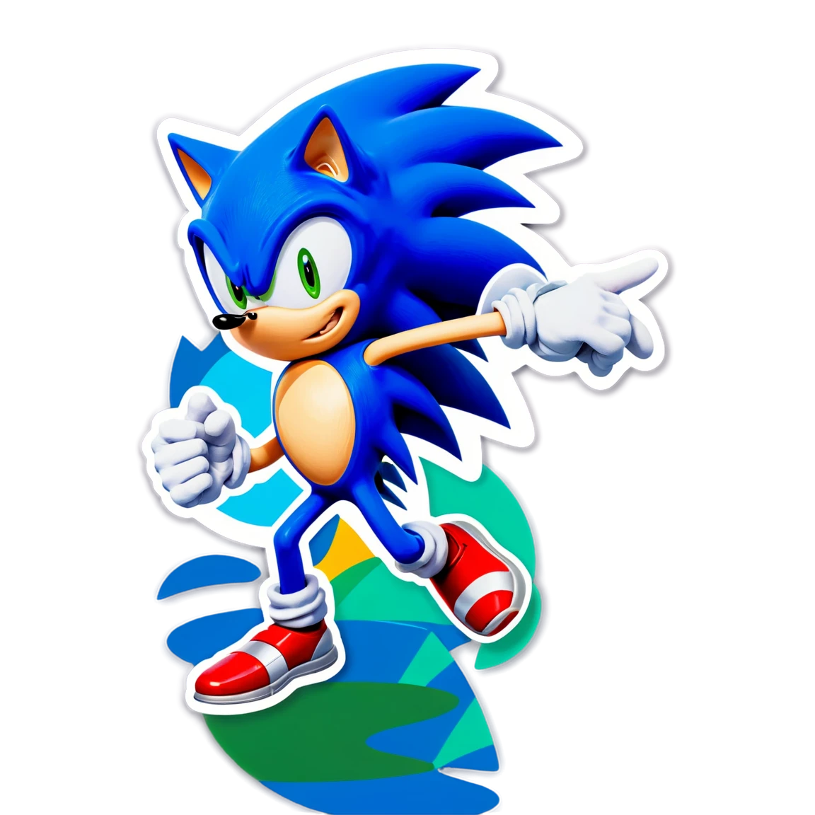 Sonic running fast, Sonic sticker