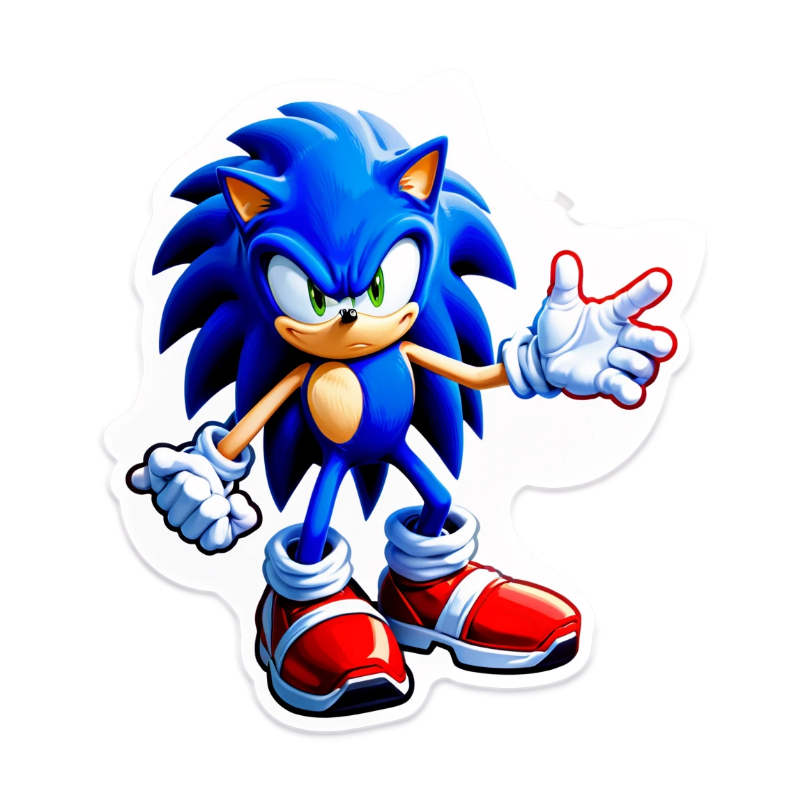 Sonic in super form, Sonic sticker