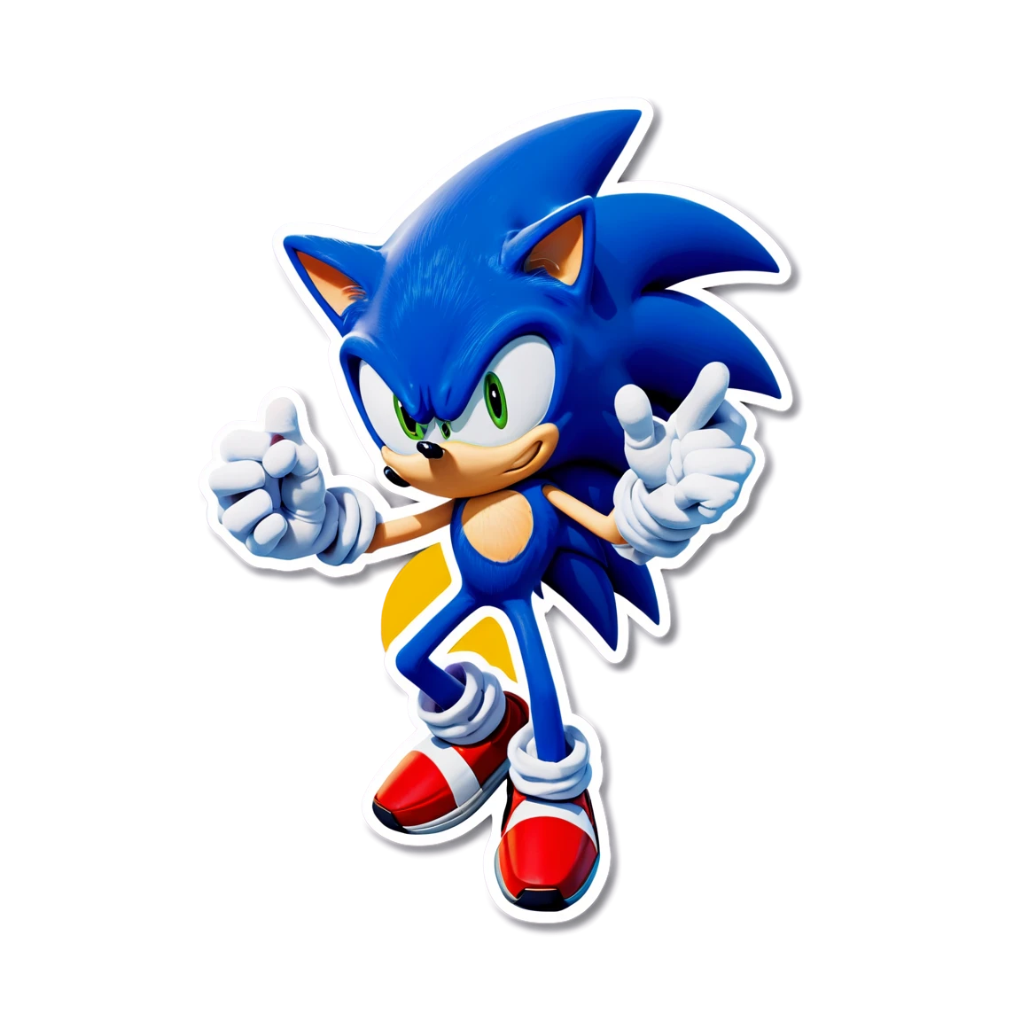 Sonic spinning, Sonic sticker