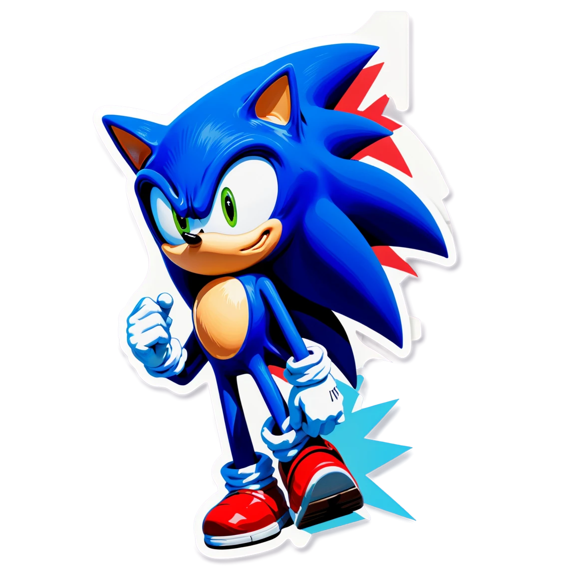 Sonic with Amy, Sonic sticker