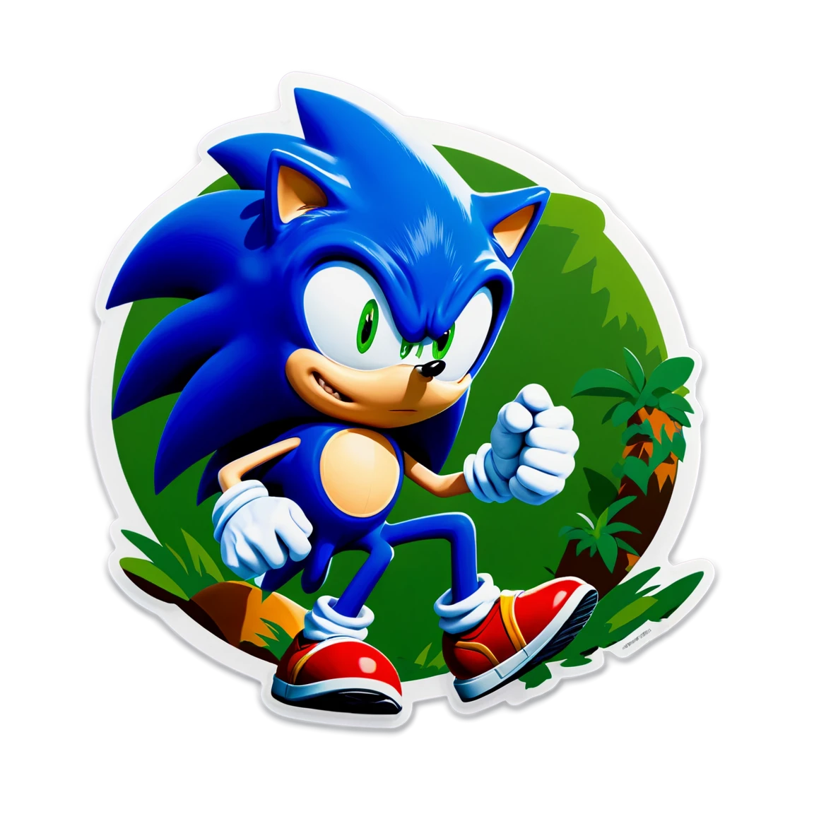 Sonic in Green Hill Zone, Sonic sticker