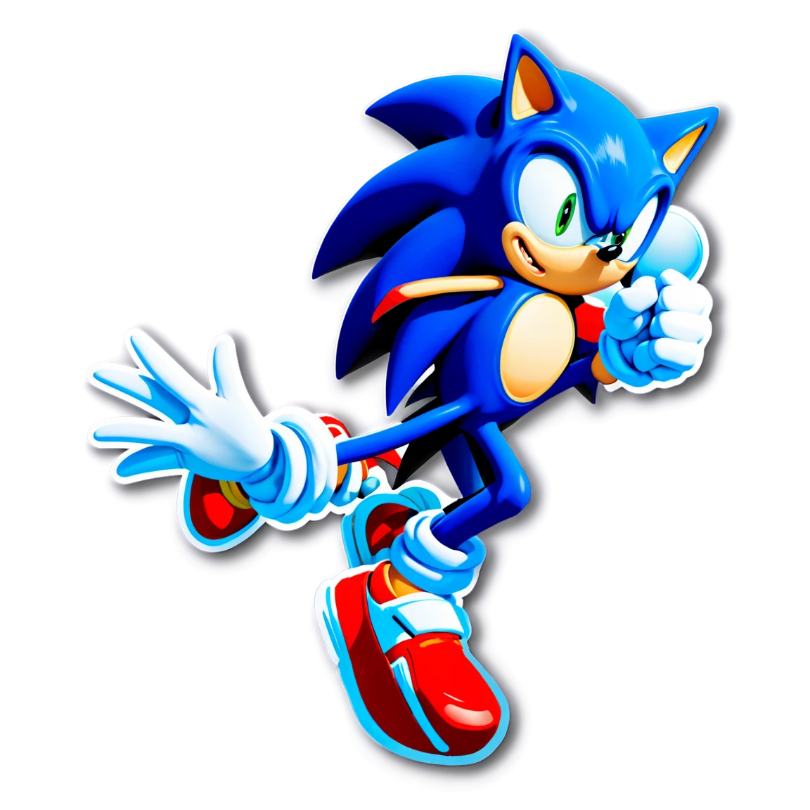 Sonic jumping, Sonic sticker