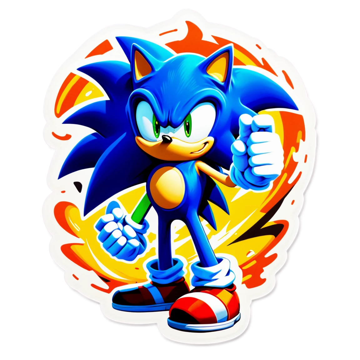 Sonic with a Chaos Emerald, Sonic sticker