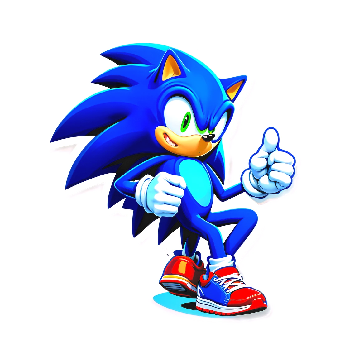 Sonic wearing sneakers, Sonic sticker