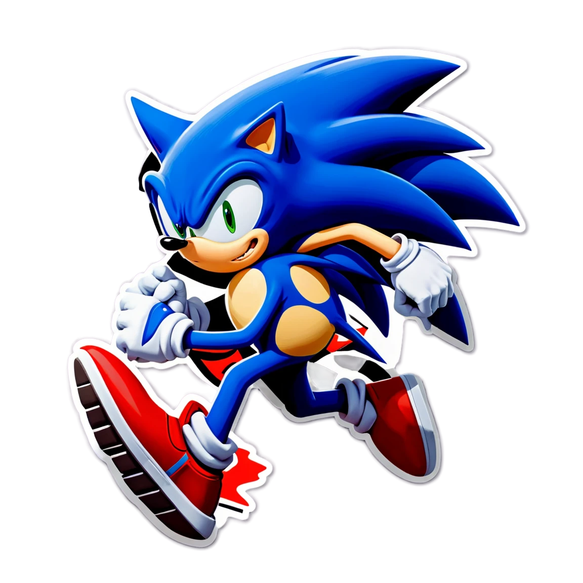 Sonic the Hedgehog running fast, Sonic the Hedgehog sticker