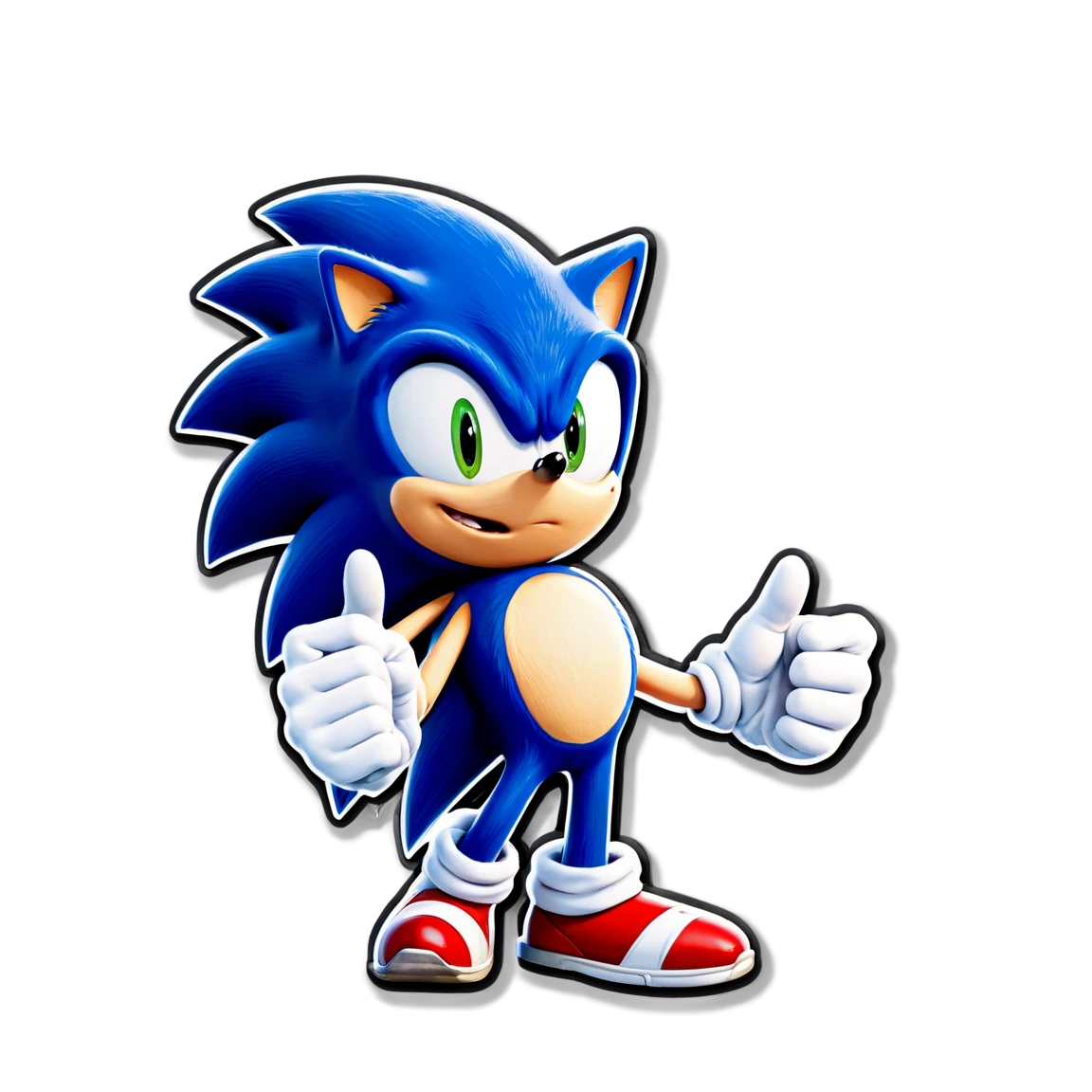 Sonic the Hedgehog with a smile, Sonic the Hedgehog sticker